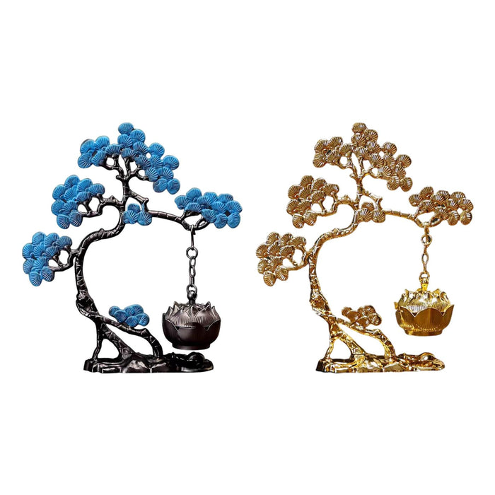 Crofta Pine Tree Incense Holder Hanging Incense Burner for Bedroom Meditation Study Blue