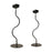 Crofta 2 Pieces Candle Holder Metal Candlestick for Living Room Dinner Thanksgiving