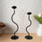 Crofta 2 Pieces Candle Holder Metal Candlestick for Living Room Dinner Thanksgiving