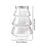 Crofta 5 Pieces Christmas Tree Candy Jar Cookie Jar for Xmas Festival Party Kitchen Silver Lid