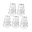 Crofta 5 Pieces Christmas Tree Candy Jar Cookie Jar for Xmas Festival Party Kitchen Silver Lid