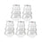 Crofta 5 Pieces Christmas Tree Candy Jar Cookie Jar for Xmas Festival Party Kitchen Silver Lid