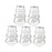 Crofta 5 Pieces Christmas Tree Candy Jar Cookie Jar for Xmas Festival Party Kitchen Silver Lid