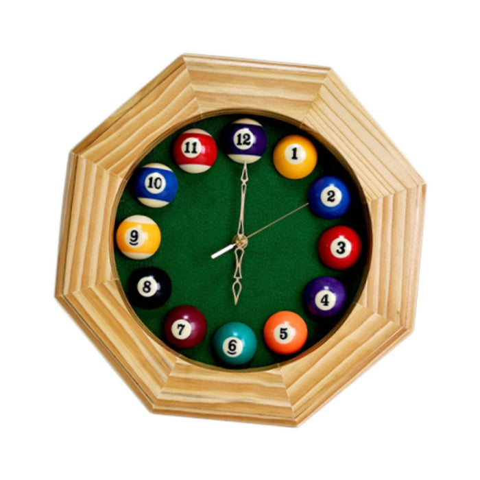 Crofta Wood Ornament Gifts Quiet Easy to Read Wall Clock for Living Room Office