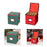 Crofta Christmas Tree Ball Container Bin Two Zipper Christmas Ornament Storage Box red