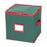 Crofta Christmas Tree Ball Container Bin Two Zipper Christmas Ornament Storage Box green