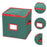 Crofta Christmas Tree Ball Container Bin Two Zipper Christmas Ornament Storage Box green