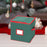 Crofta Christmas Tree Ball Container Bin Two Zipper Christmas Ornament Storage Box green