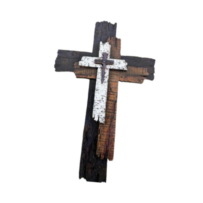 Crofta Wooden Wall Cross Collectible Gift Party Supplies for Bedroom Cabinet Window