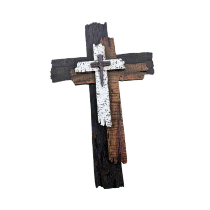 Crofta Wooden Wall Cross Collectible Gift Party Supplies for Bedroom Cabinet Window