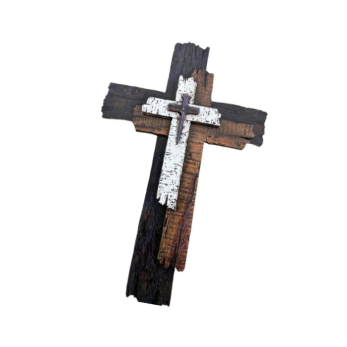 Crofta Wooden Wall Cross Collectible Gift Party Supplies for Bedroom Cabinet Window