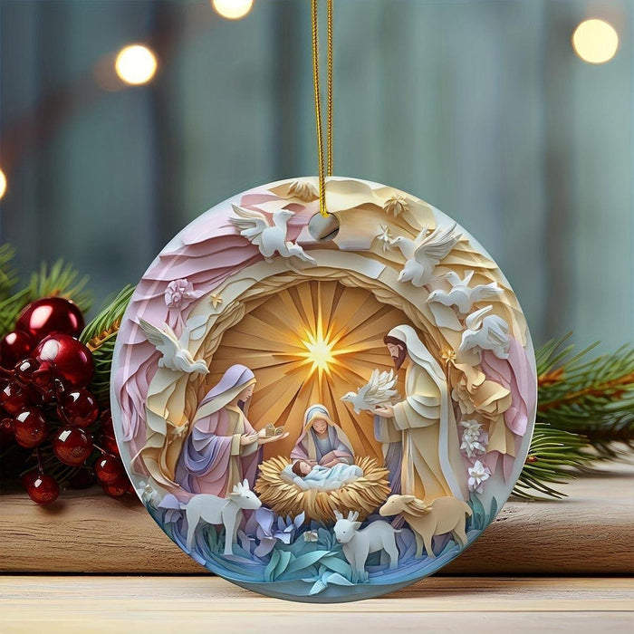 Crofta Xmas Small Pendant Acrylic Christmas Tree Ornament for Yard Festival Holiday