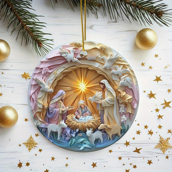 Crofta Xmas Small Pendant Acrylic Christmas Tree Ornament for Yard Festival Holiday