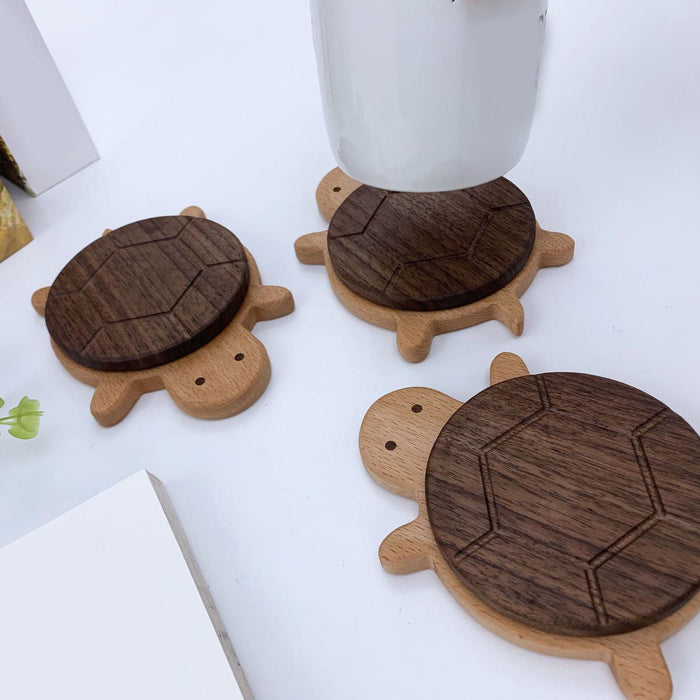 Crofta Wooden Turtle Coaster Tabletop Decorations Table Coaster for Cafe Bar Teapot