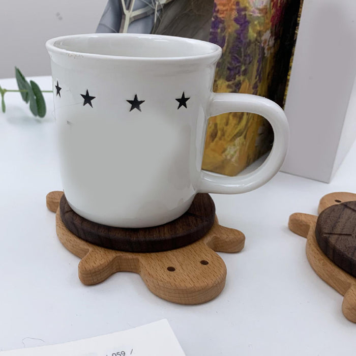 Crofta Wooden Turtle Coaster Tabletop Decorations Table Coaster for Cafe Bar Teapot