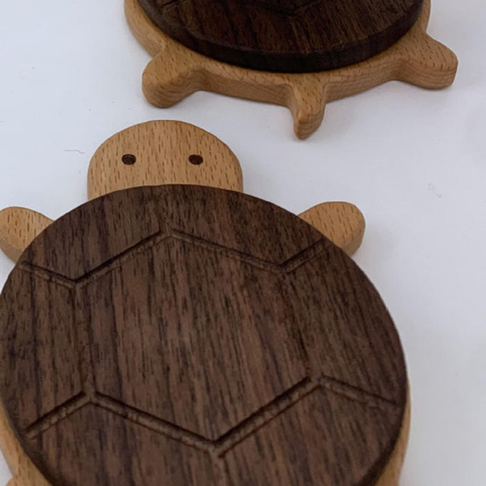 Crofta Wooden Turtle Coaster Tabletop Decorations Table Coaster for Cafe Bar Teapot