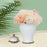 Crofta Ceramic Flower Vase Ceramic Ginger Jar with Lid for Bookshelf Party Entrance White