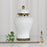 Crofta Ceramic Flower Vase Ceramic Ginger Jar with Lid for Bookshelf Party Entrance White