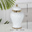 Crofta Ceramic Flower Vase Ceramic Ginger Jar with Lid for Bookshelf Party Entrance White