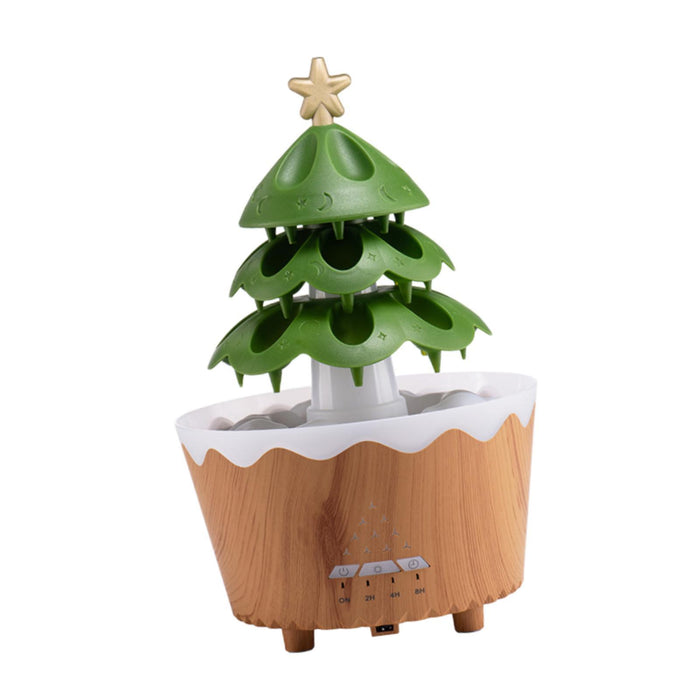 Crofta Christmas Tree Humidifier Christmas Gift Aroma Diffuser for Living Room Yoga Brown