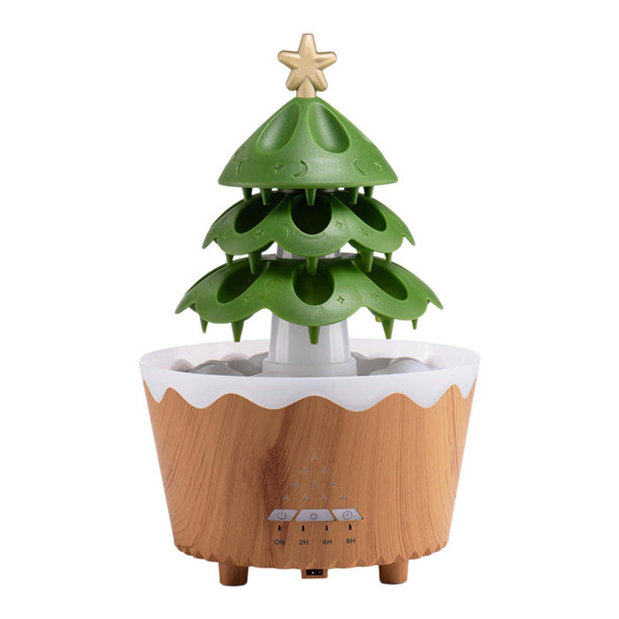 Crofta Christmas Tree Humidifier Christmas Gift Aroma Diffuser for Living Room Yoga Brown