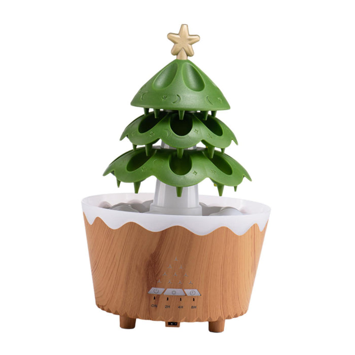 Crofta Christmas Tree Humidifier Christmas Gift Aroma Diffuser for Living Room Yoga Brown