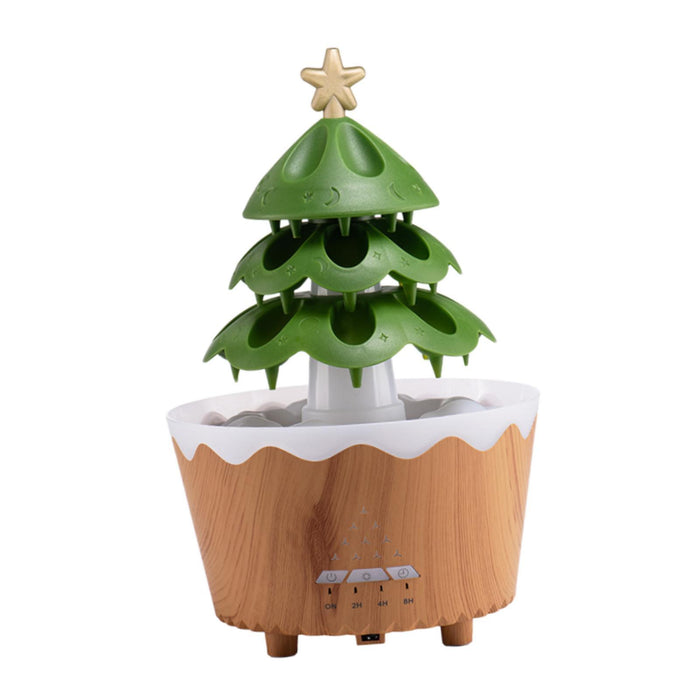 Crofta Christmas Tree Humidifier Christmas Gift Aroma Diffuser for Living Room Yoga Brown