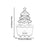 Crofta Christmas Tree Humidifier Christmas Gift Aroma Diffuser for Living Room Yoga Brown