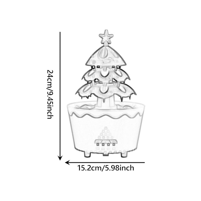 Crofta Christmas Tree Humidifier Christmas Gift Aroma Diffuser for Living Room Yoga Brown