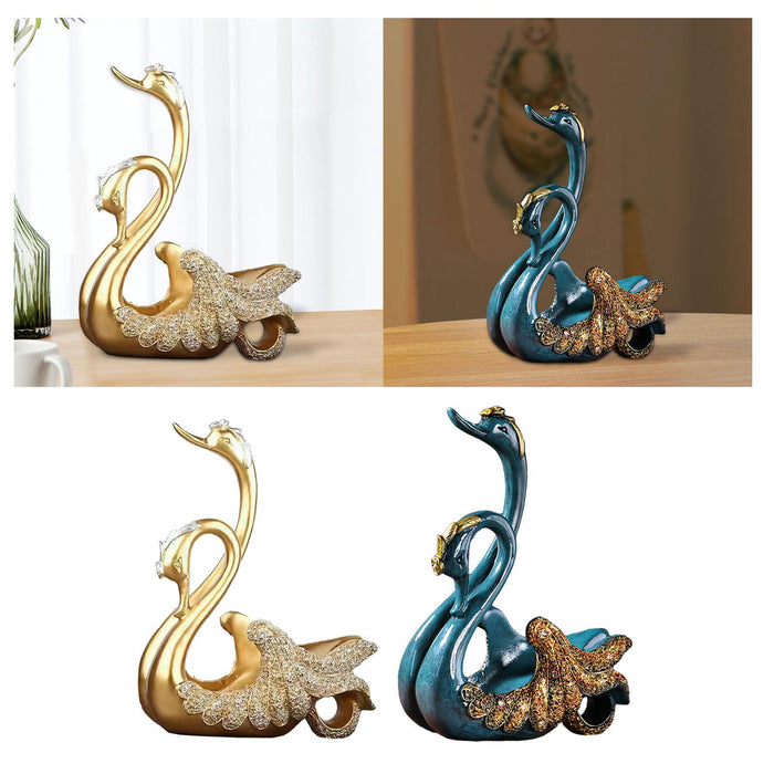 Crofta Wine Bottle Holder Modern Swan Sculpture for Creative Home Wine Lovers Gifts Gold