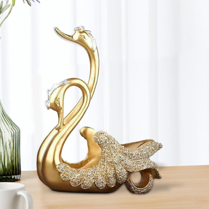 Crofta Wine Bottle Holder Modern Swan Sculpture for Creative Home Wine Lovers Gifts Gold