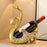 Crofta Wine Bottle Holder Modern Swan Sculpture for Creative Home Wine Lovers Gifts Gold