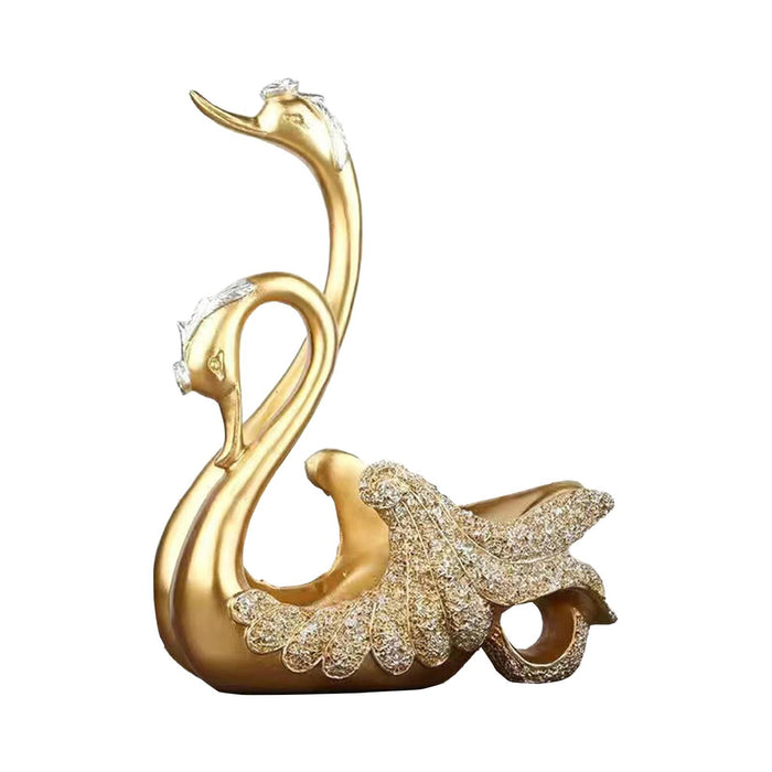 Crofta Wine Bottle Holder Modern Swan Sculpture for Creative Home Wine Lovers Gifts Gold