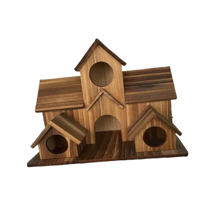 Crofta Hummingbird Nest Hanging Hut Outdoor Resting Place Nesting Wooden Bird House