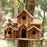 Crofta Hummingbird Nest Hanging Hut Outdoor Resting Place Nesting Wooden Bird House