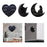 Crofta Wood Crystal Rock Wall Display Shelf Storage Rack for Study Room Lightweight Heart Shaped