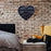 Crofta Wood Crystal Rock Wall Display Shelf Storage Rack for Study Room Lightweight Heart Shaped