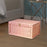 Crofta Storage Basket with Lid with Lock Organizer Case for Bedroom Home Tabletop pink