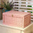 Crofta Storage Basket with Lid with Lock Organizer Case for Bedroom Home Tabletop pink