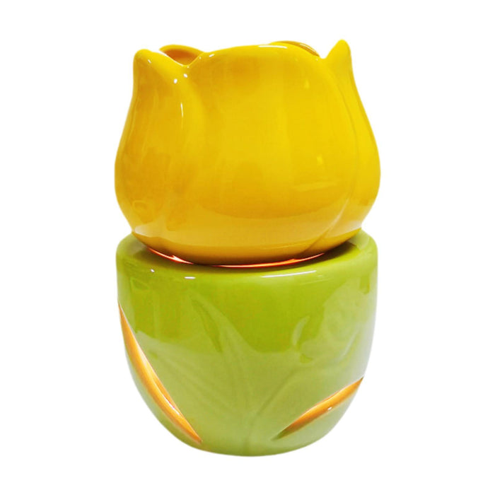 Crofta Essential Oil Burner Practical Candle Tealight Holder for Party Office Decor Yellow