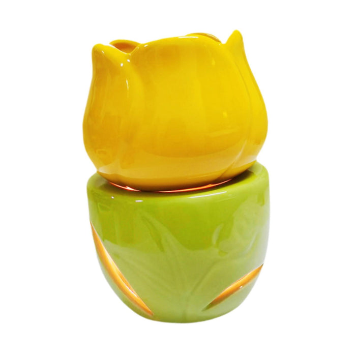 Crofta Essential Oil Burner Practical Candle Tealight Holder for Party Office Decor Yellow