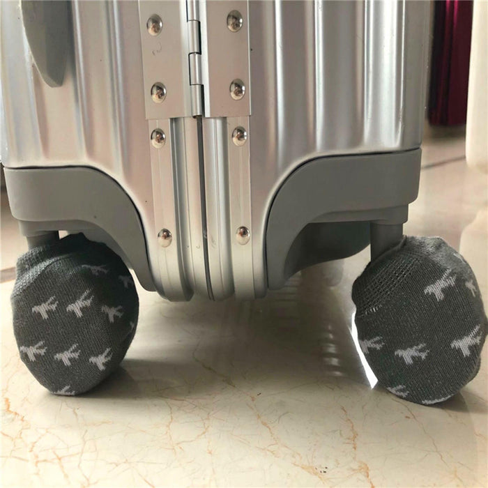 Crofta 4Pcs Luggage Wheels Cover Socks Chair Feet Protectors for Office Home Indoor