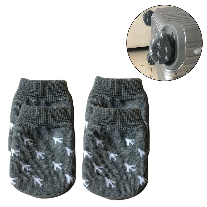 Crofta 4Pcs Luggage Wheels Cover Socks Chair Feet Protectors for Office Home Indoor