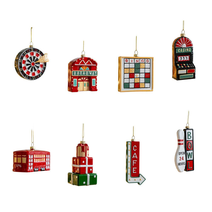 Crofta Xmas Pendant Christmas Ornament Charm Cars Christmas Tree Hanging Decoration Round Disc 10x9cm