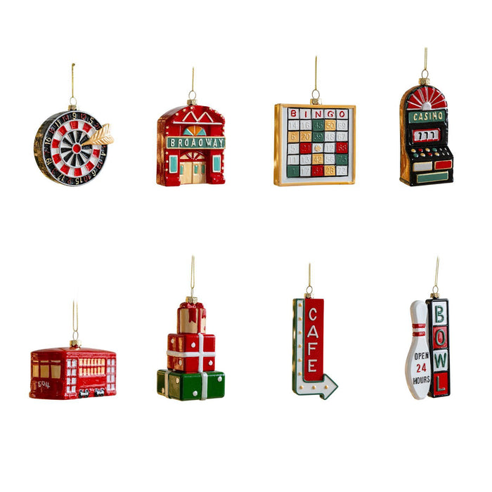 Crofta Xmas Pendant Christmas Ornament Charm Cars Christmas Tree Hanging Decoration Round Disc 10x9cm