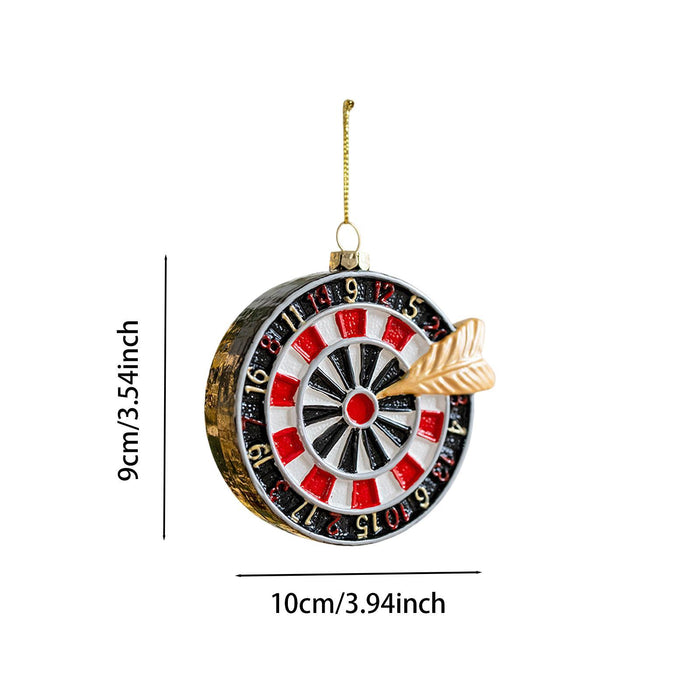 Crofta Xmas Pendant Christmas Ornament Charm Cars Christmas Tree Hanging Decoration Round Disc 10x9cm