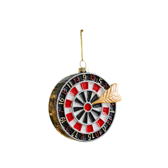 Crofta Xmas Pendant Christmas Ornament Charm Cars Christmas Tree Hanging Decoration Round Disc 10x9cm