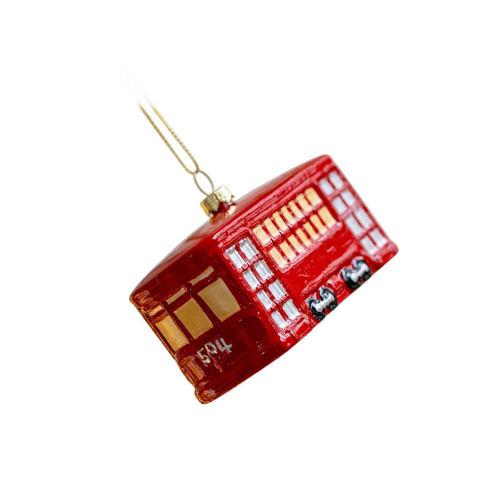 Crofta Xmas Pendant Christmas Ornament Charm Cars Christmas Tree Hanging Decoration Bus 10.5x5cm