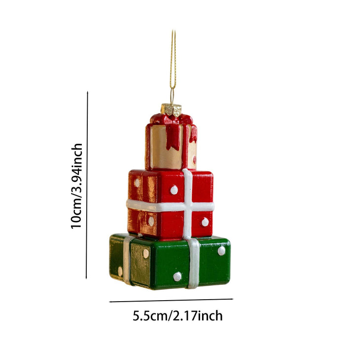 Crofta Xmas Pendant Christmas Ornament Charm Cars Christmas Tree Hanging Decoration Gift Box 5.5x10cmC