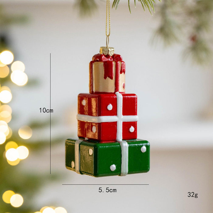 Crofta Xmas Pendant Christmas Ornament Charm Cars Christmas Tree Hanging Decoration Gift Box 5.5x10cmC